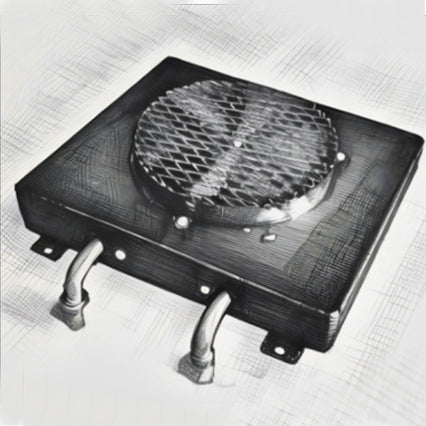 Packard 1940-1956 Dual stream Underseat Heater Core