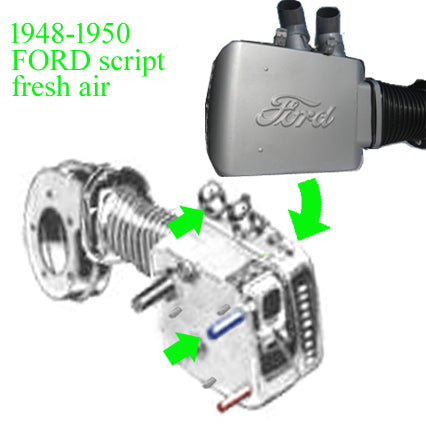 Dria Ford Script 1948-1950 Ford Fresh Air - Magic Air Heater Core – The Brassworks