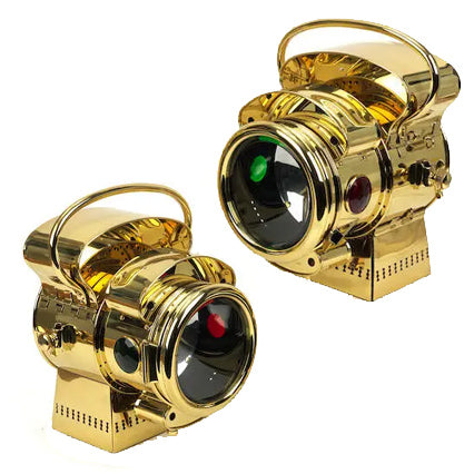 DESIGN WITH US Polished brass headlights for motorcycles and cars