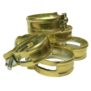 polished brass hose clamps