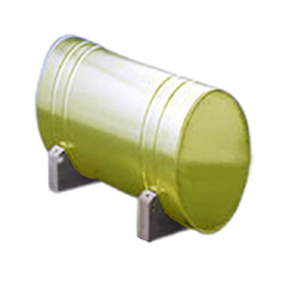 Fuel Tank - Oval shaped polished brass with flat ends