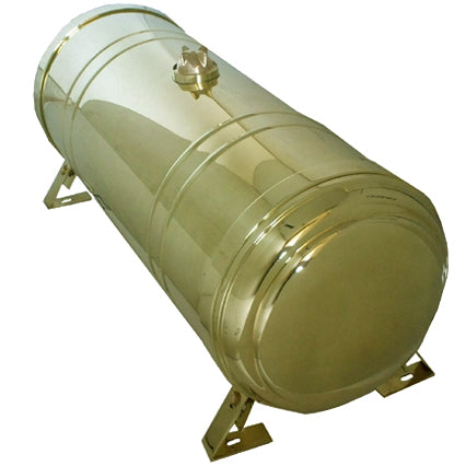 fuel tank 11.44 gallon polished brass with spun ends