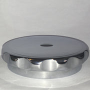 Polished chrome over brass cap with hole for motometer