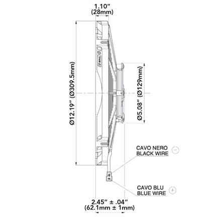 SPAL 1502 11" straight blade pusher medium profile 962cfm