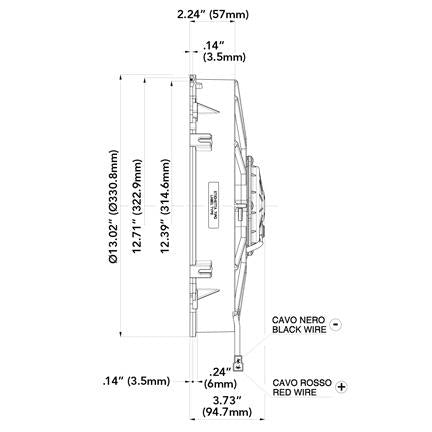 SPAL 2038 12" curved blade puller high performance 1640cfm