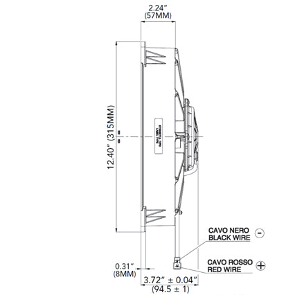 SPAL 2054 11" paddle blade puller high performance 1375cfm