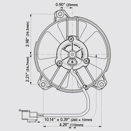 SPAL 3013 5.2" paddle blade pusher 313cfm