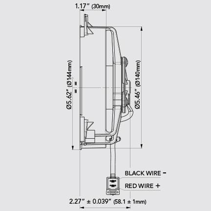 SPAL 3013 5.2" paddle blade pusher 313cfm