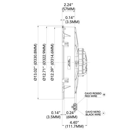 SPAL 3202 12" paddle blade puller extreme performance 1870cfm