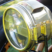 DESIGN WITH US Polished brass headlights for motorcycles and cars