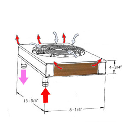 Underseat Heater Core patterned after Model # 455H-12V