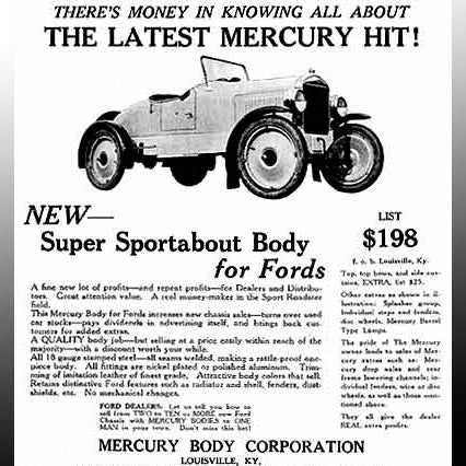 Mercury Body Speedster Radiators
