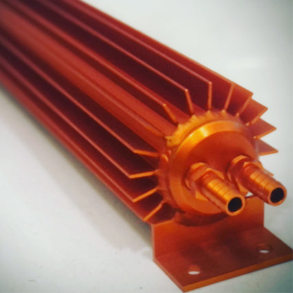 External finned oil cooler