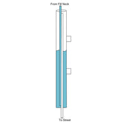 Overflow tank with dome end