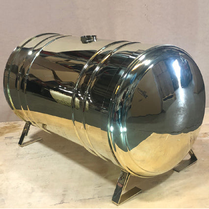 fuel tank 19 gallon polished brass with spun ends