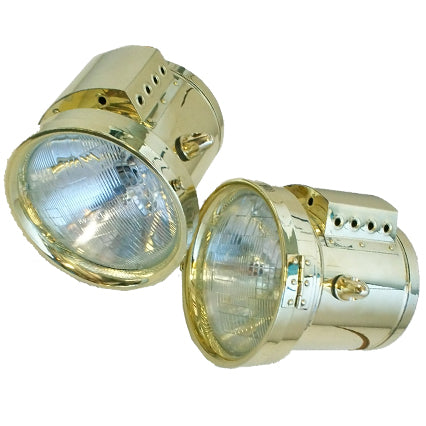 Brass polished headlights
